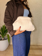 Sac la coquette uni avec relief