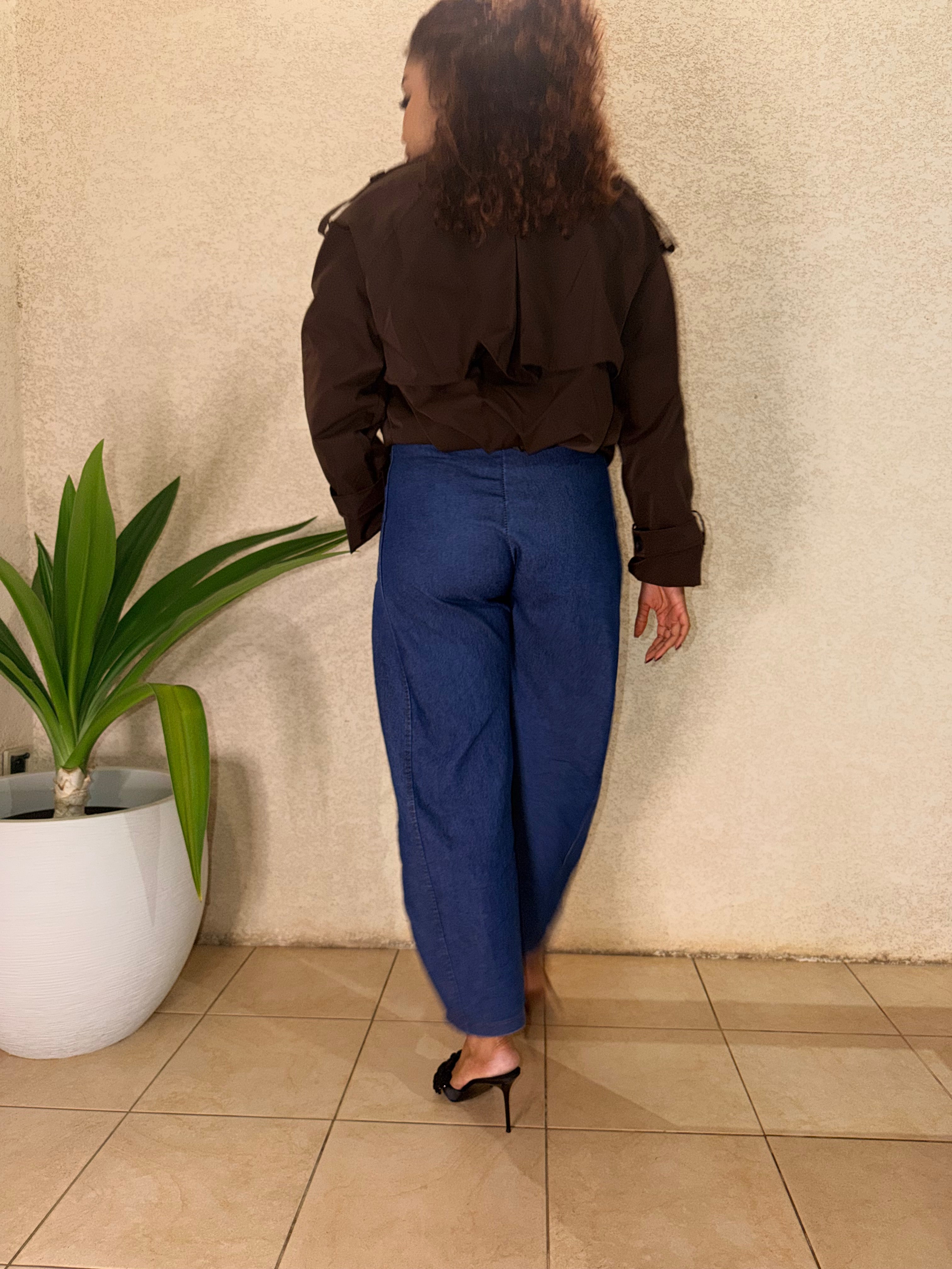 Trench court croisé
