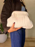 Sac la coquette uni avec relief