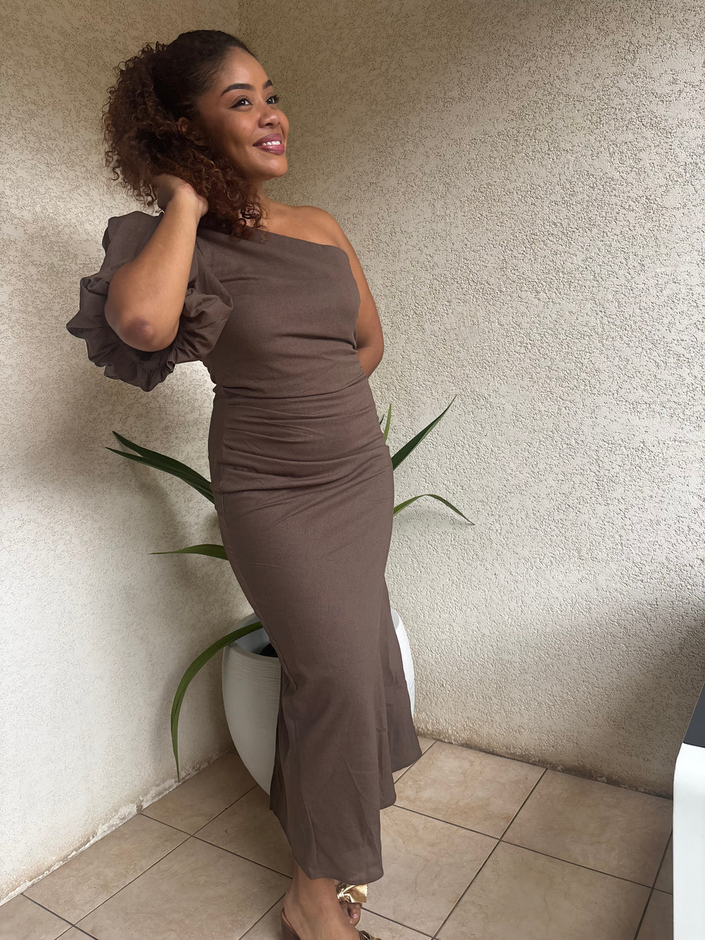 Robe longue monomanche - Sérina