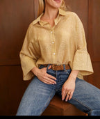 Chemise imprimé léo manches larges